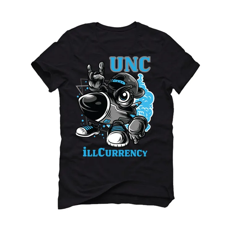 Air Jordan 1 "UNC Toe" | illcurrency Black T-Shirt (UNC ROCKS)