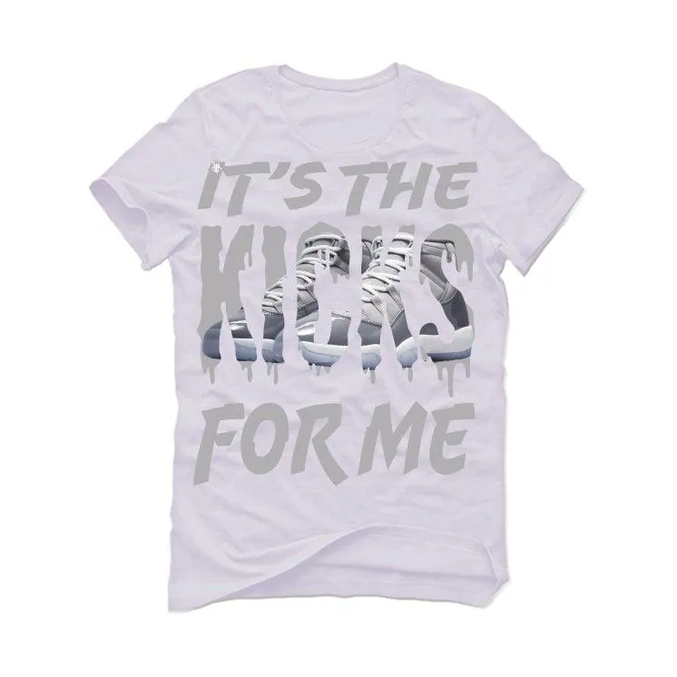 Air Jordan 11 Retro 'Cool Grey' 2021 White T-Shirt (It’s The Kicks For Me)