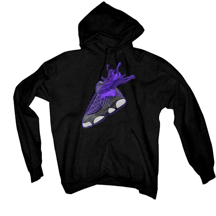 Air Jordan 13 Retro Purple Venom Black T-Shirt (SPLASH)