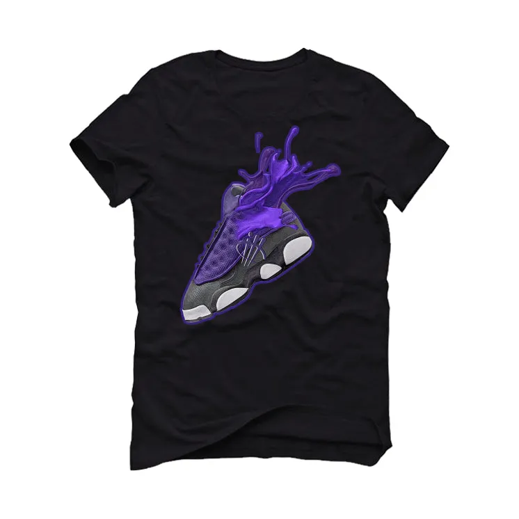 Air Jordan 13 Retro Purple Venom Black T-Shirt (SPLASH)