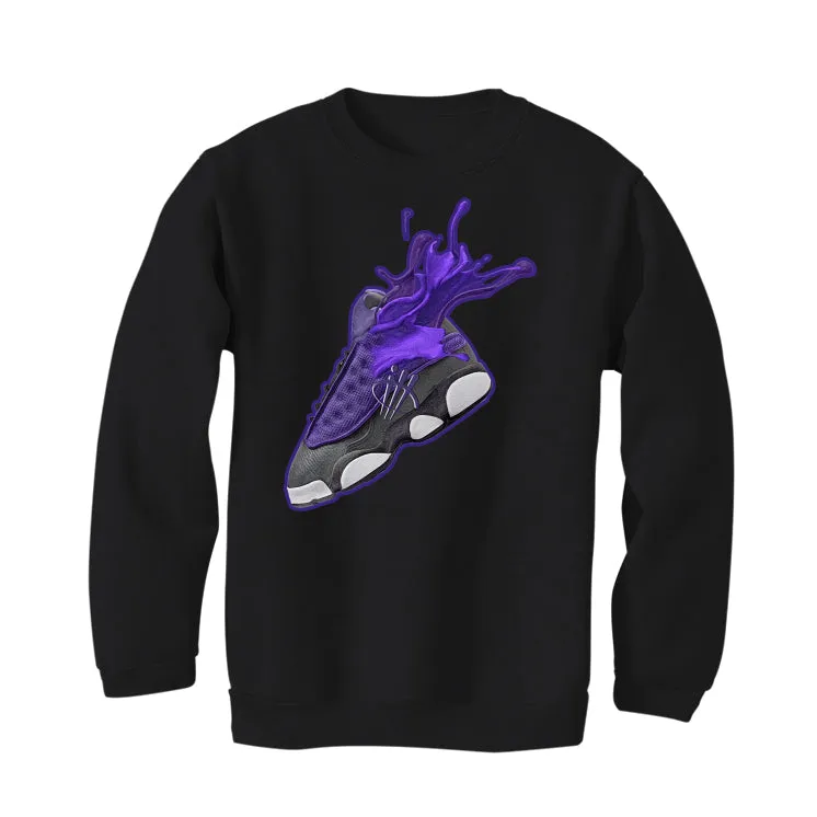 Air Jordan 13 Retro Purple Venom Black T-Shirt (SPLASH)