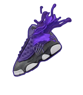 Air Jordan 13 Retro Purple Venom Black T-Shirt (SPLASH)