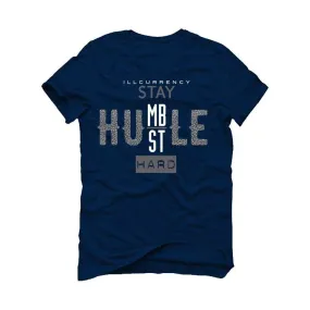 Air Jordan 3 “Midnight Navy/Cement Grey” 2021 Navy Blue T-Shirt (Stay Humble Hustle Hard)