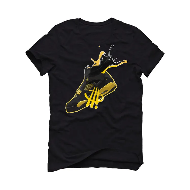 Air Jordan 4 "Thunder"| Illcurrency Black T-Shirt (SPLASH)