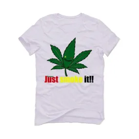 Air Jordan 4 Rasta White T-Shirt (Just smoke it!!)