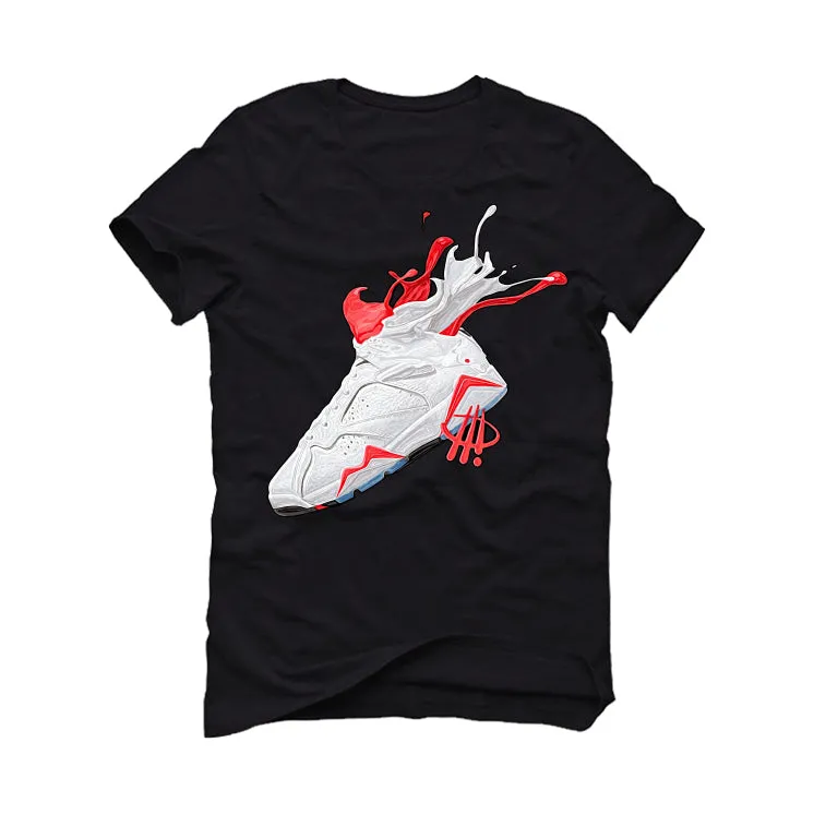 Air Jordan 7 "White Infrared" Black T-Shirt (SPLASH)