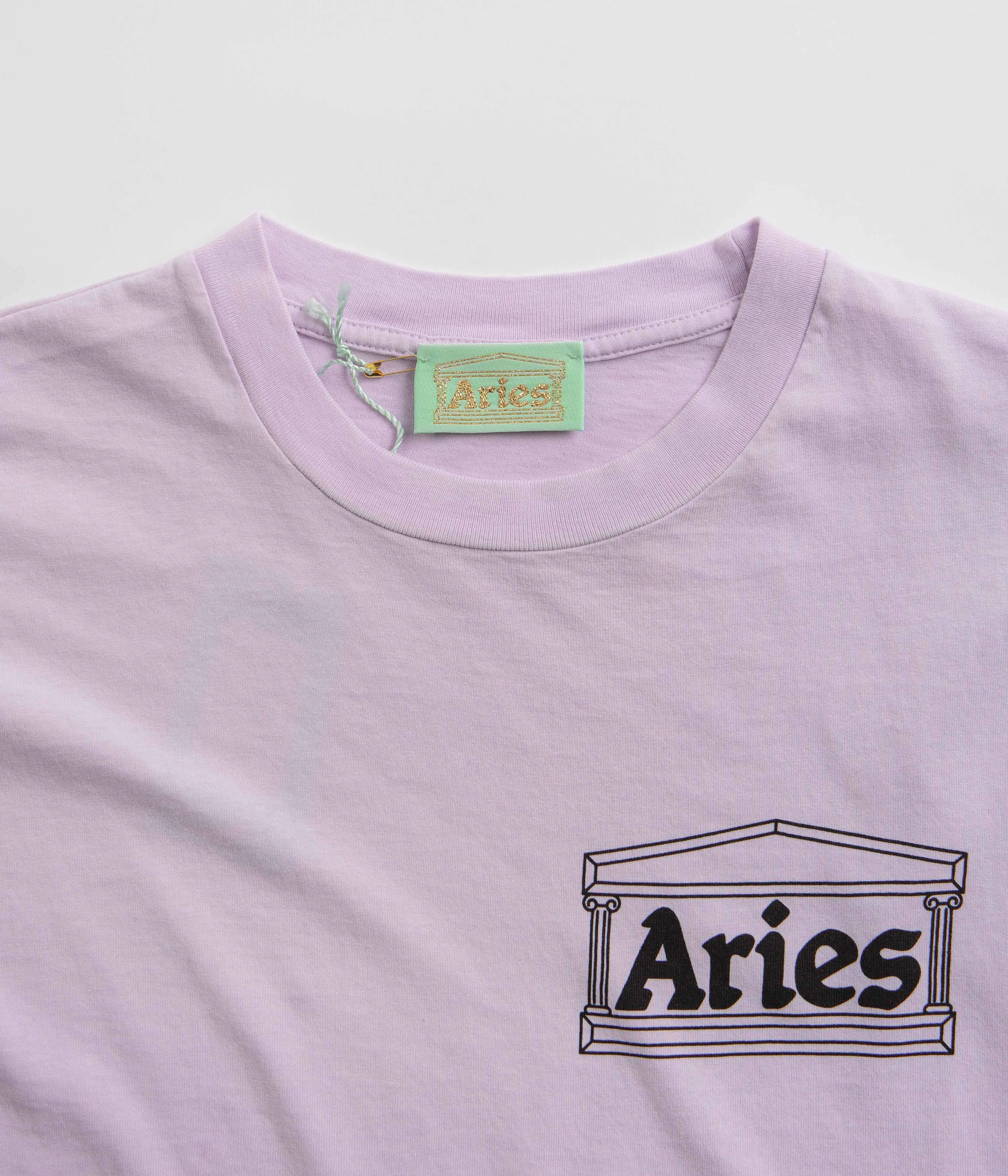 Aries Sunbleached Temple T-Shirt - Purple