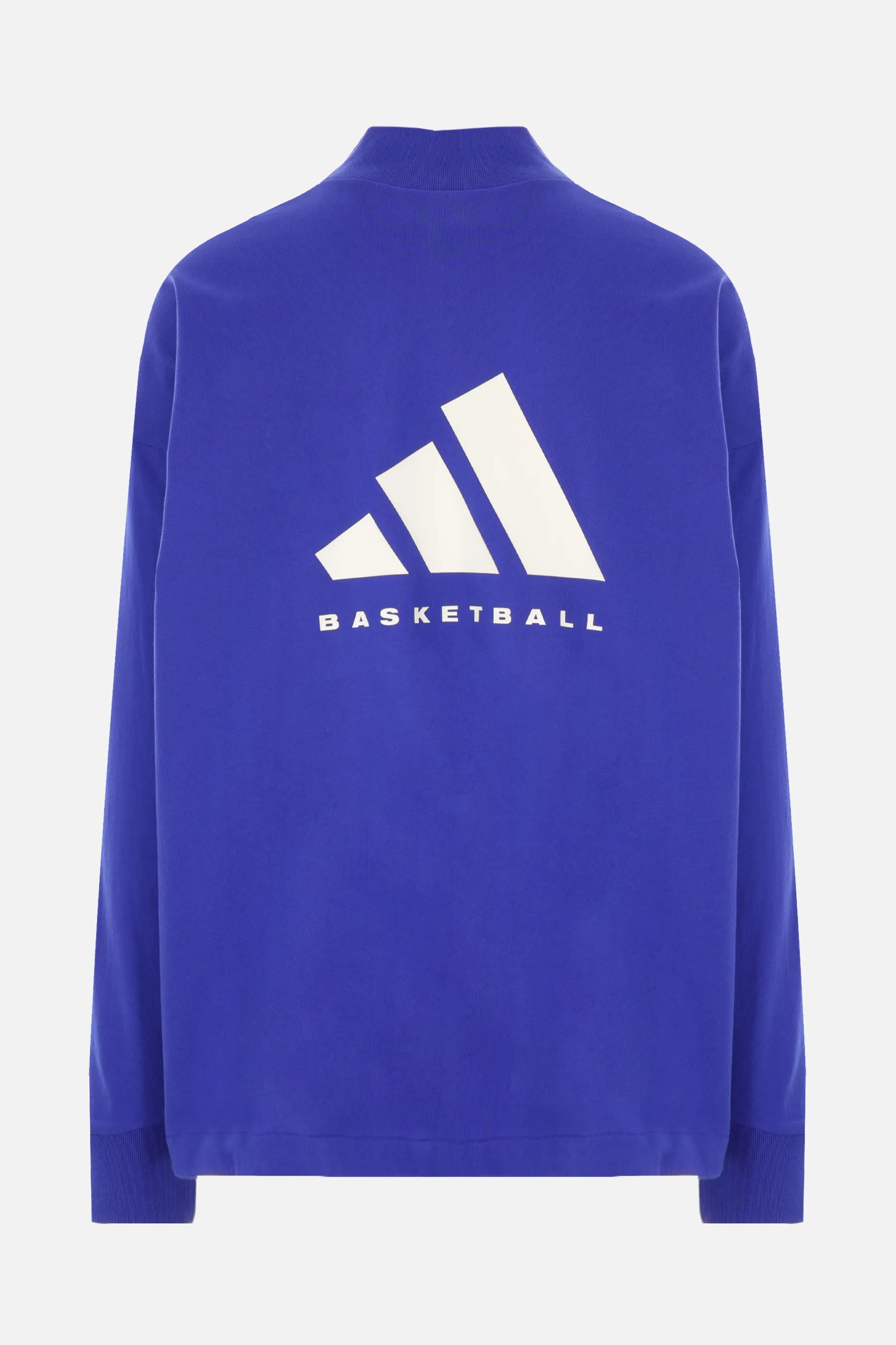 Basketball logo printed cotton long-sleeved t-shirt