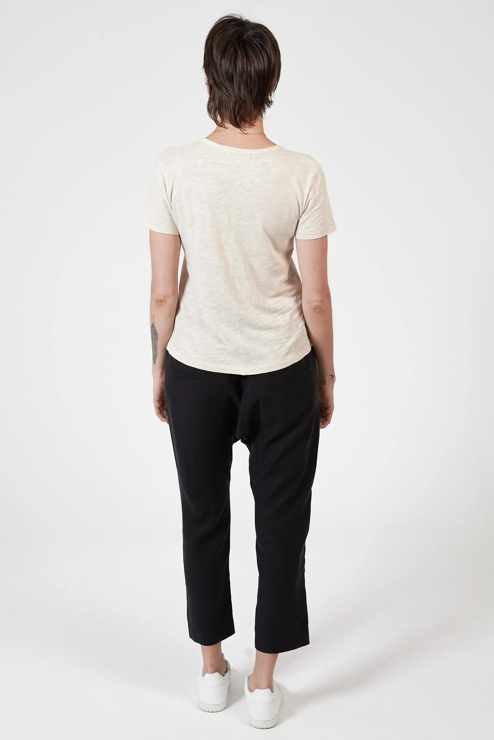 BLAKE SLUB V-NECK - SAND