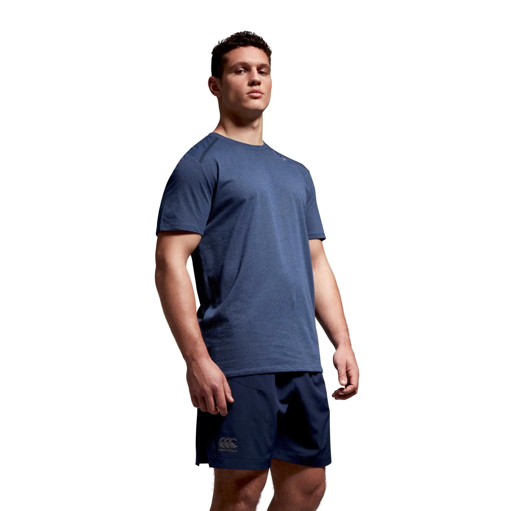 Canterbury Men's Poly Cotton Training T-Shirt  - Blue