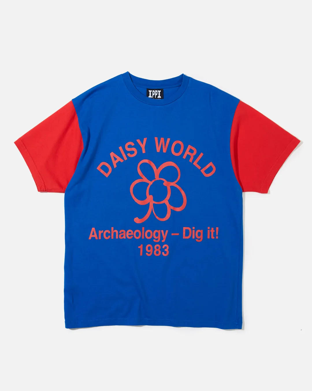 Daisy World T-Shirt - Cote d'Azur Blue / Cherry Red