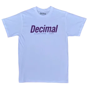 Decimal - 'TYPE' T-Shirt - White / Purple