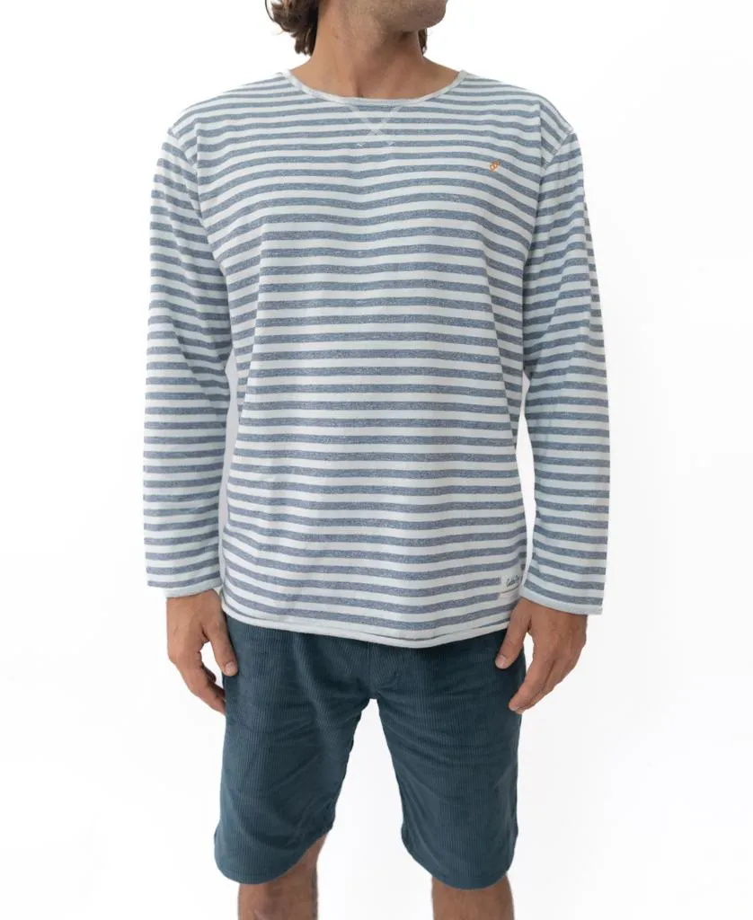 Denim Stripe Rag Top