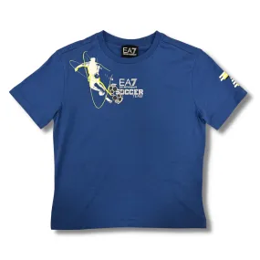 EA7 Boys Blue Soccer T-Shirt_3RBT61-BJ02Z