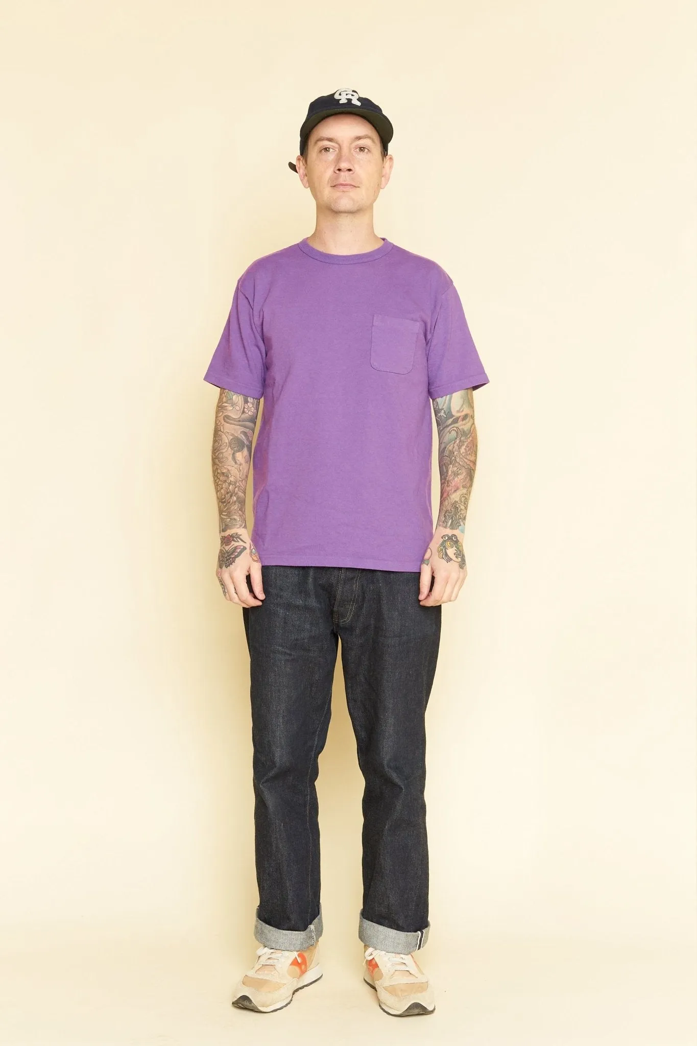 Godspeed Heavyweight Tsuriami 10oz Loopwheel Pocket T-Shirt - Purple