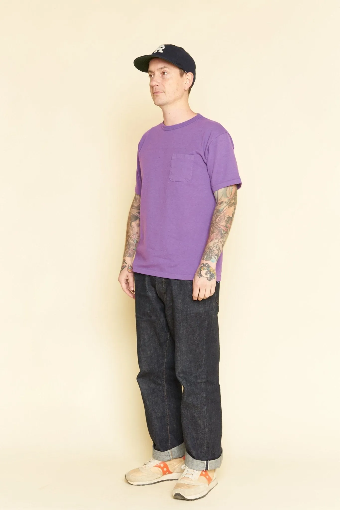 Godspeed Heavyweight Tsuriami 10oz Loopwheel Pocket T-Shirt - Purple