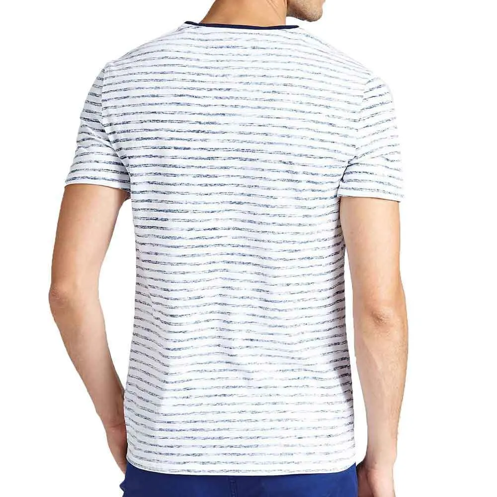 GUESS Striped Alden T-Shirt - White / Blue