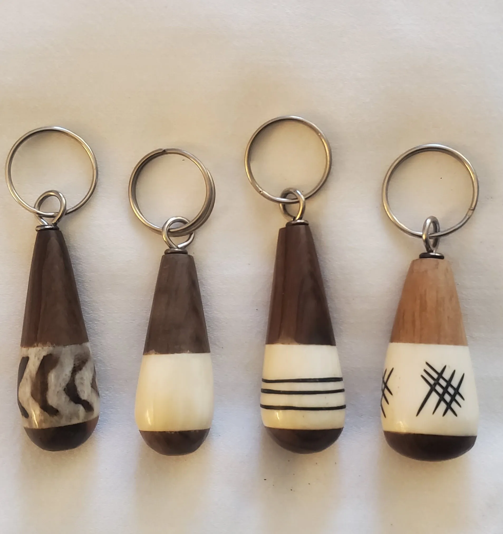 Key Chain Wood & Bone | Assorted Bone Designs