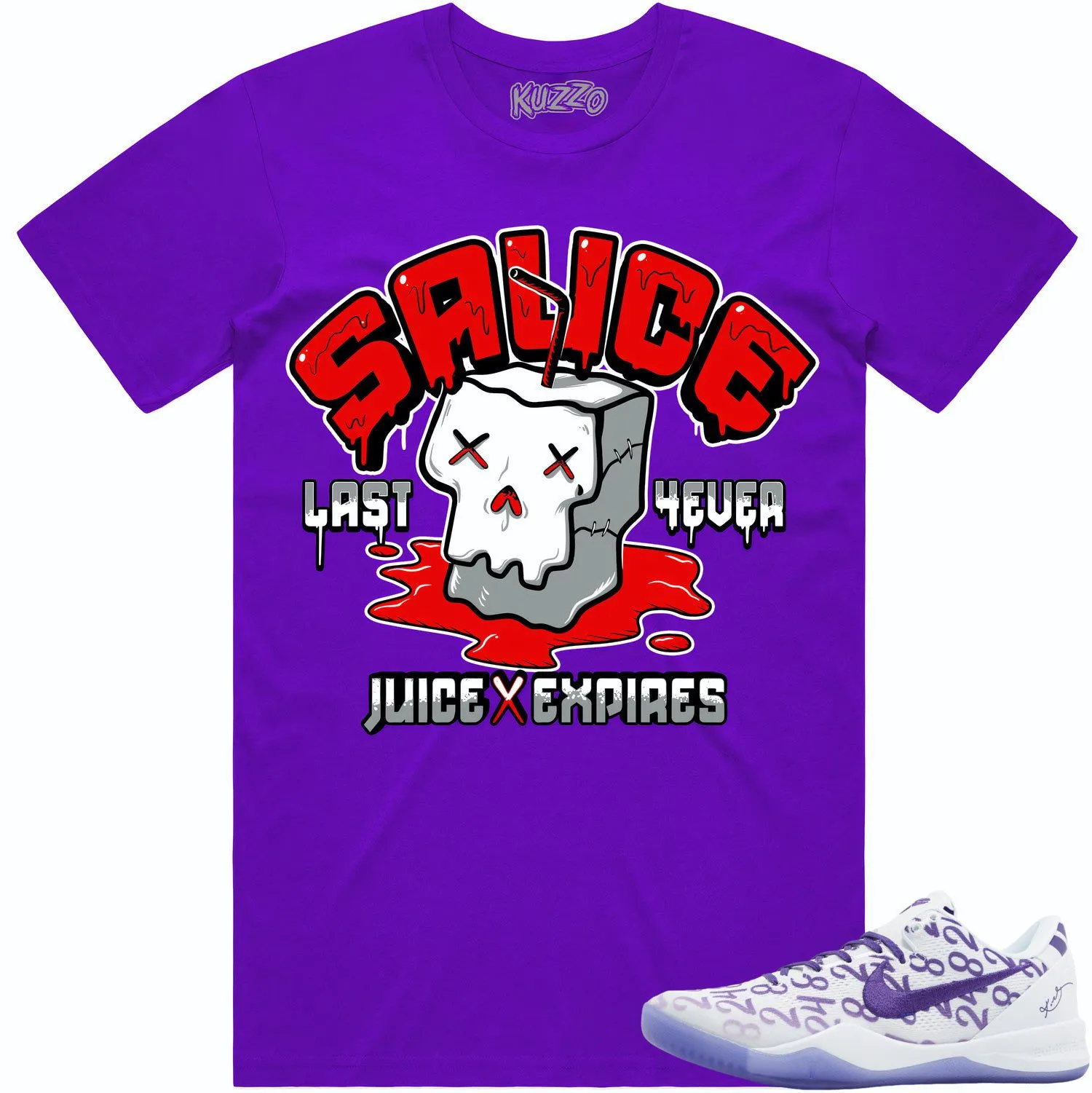 Kobe 8 Court Purple 8s Shirt to Match - RED SAUCE