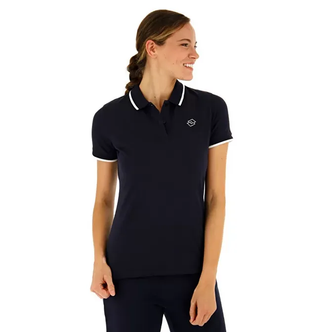 Lotto Classic Piquet women's polo shirt 213501 1D0 navy blue-bright white