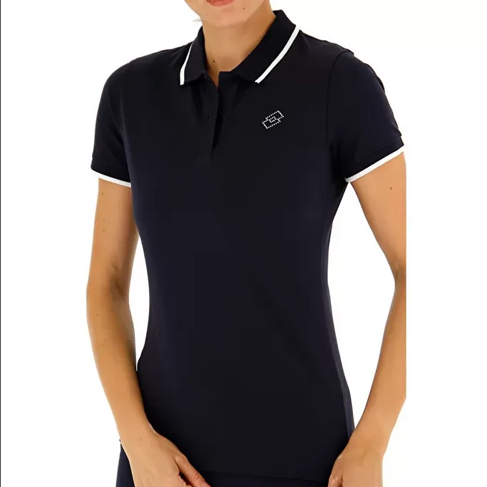 Lotto Classic Piquet women's polo shirt 213501 1D0 navy blue-bright white