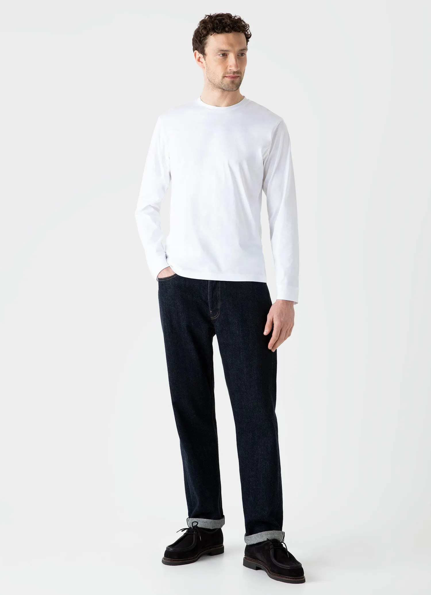 Men's Long Sleeve Riviera T-shirt in White