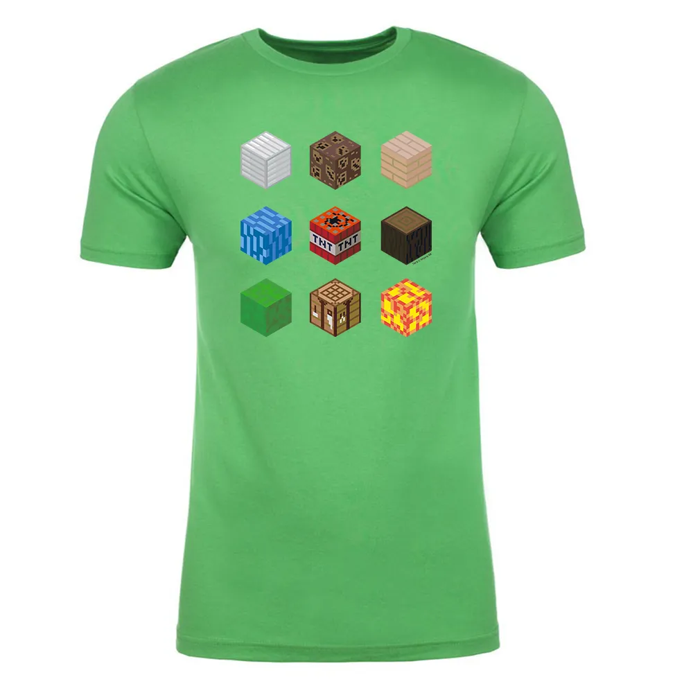 Minecraft Blocks Adult Short Sleeve T-Shirt