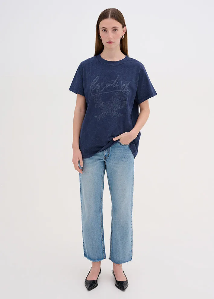 My Essential Wardrobe Hanne T-shirt - Dark Blue Random Wash