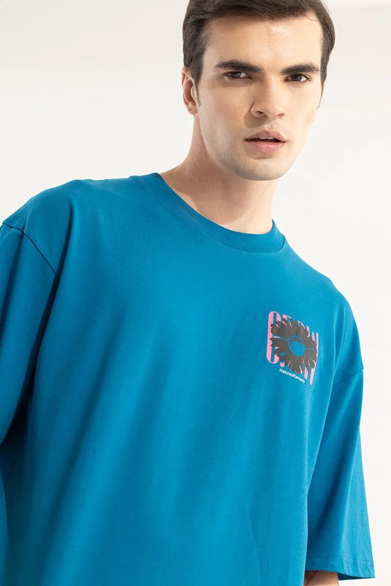 Natures Remedy Blue Oversized T-Shirt