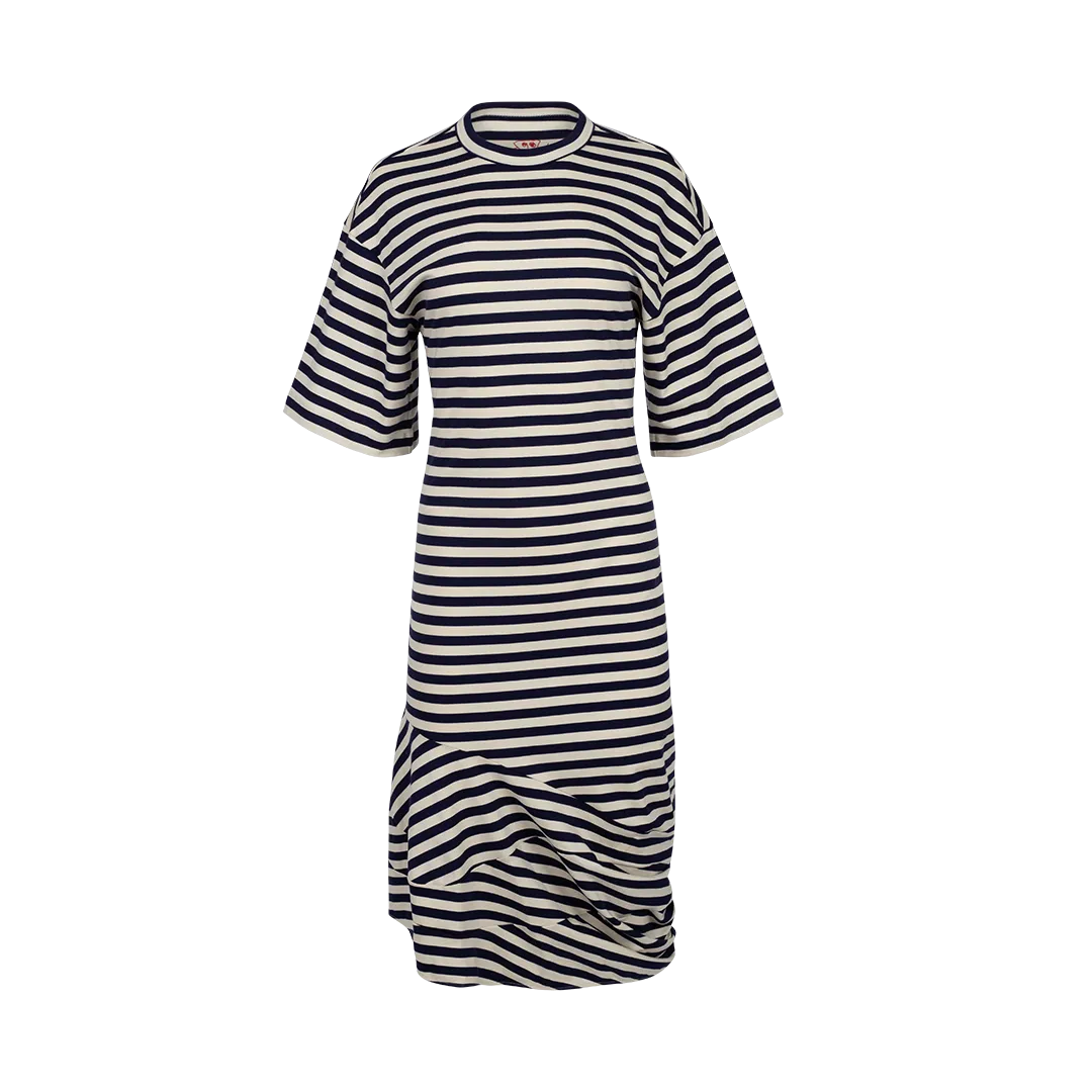 Patchwork Striped T-Shirt Dress