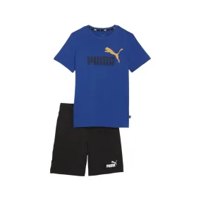 Puma complete t-shirt and shorts for boys Jersey Set 847310-18 cobalt blue-blue