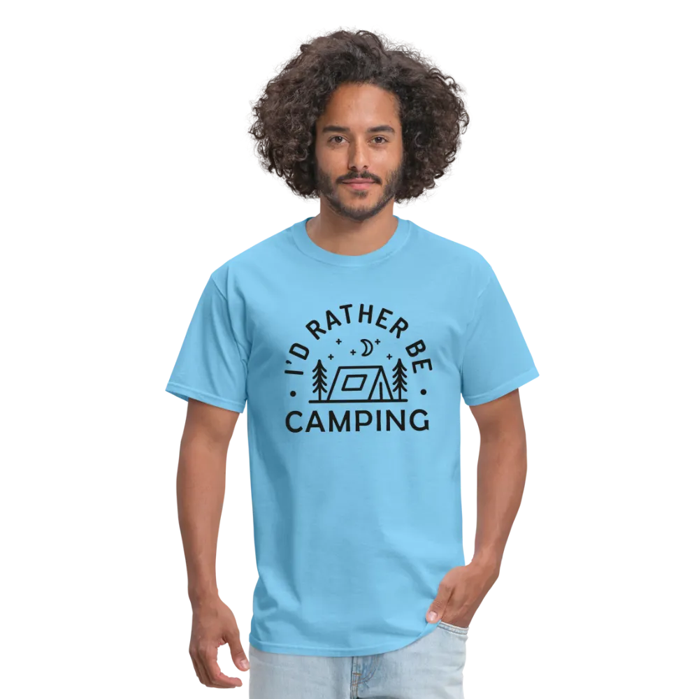 "I'd Rather Be Camping" - Nature Lover's Unisex T-Shirt for Outdoor Enthusiasts and Adventure Seekers