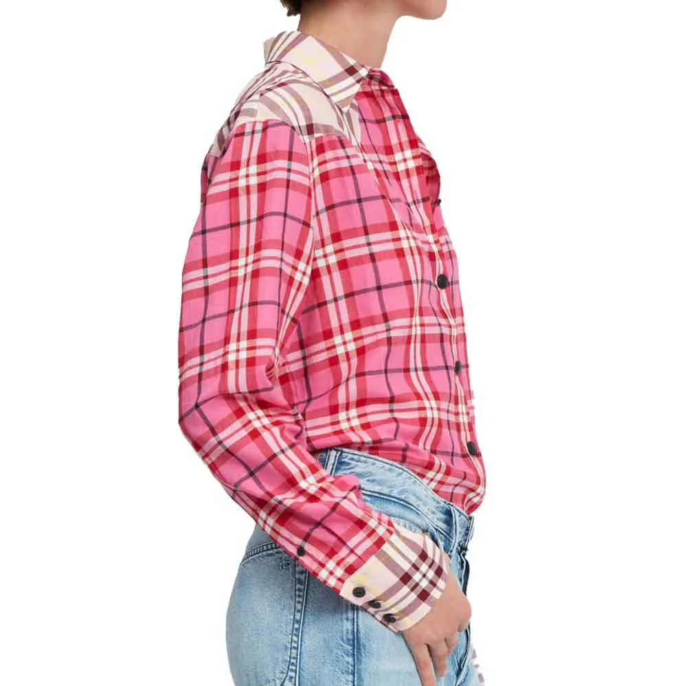 Rag & Bone Jillian Plaid Cotton Button Front Shirt