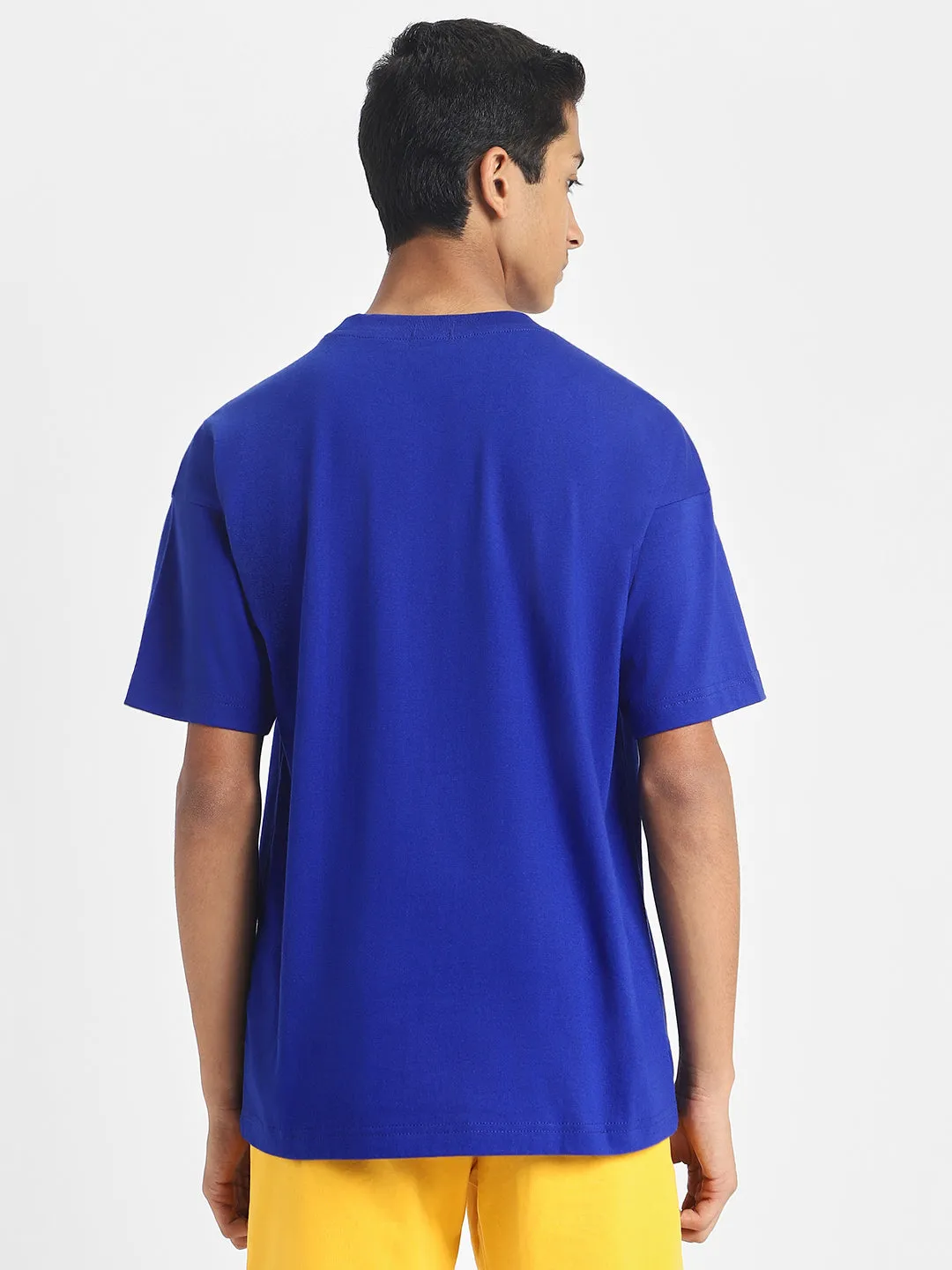 Royal Blue Oversized Solid Boys T-shirt