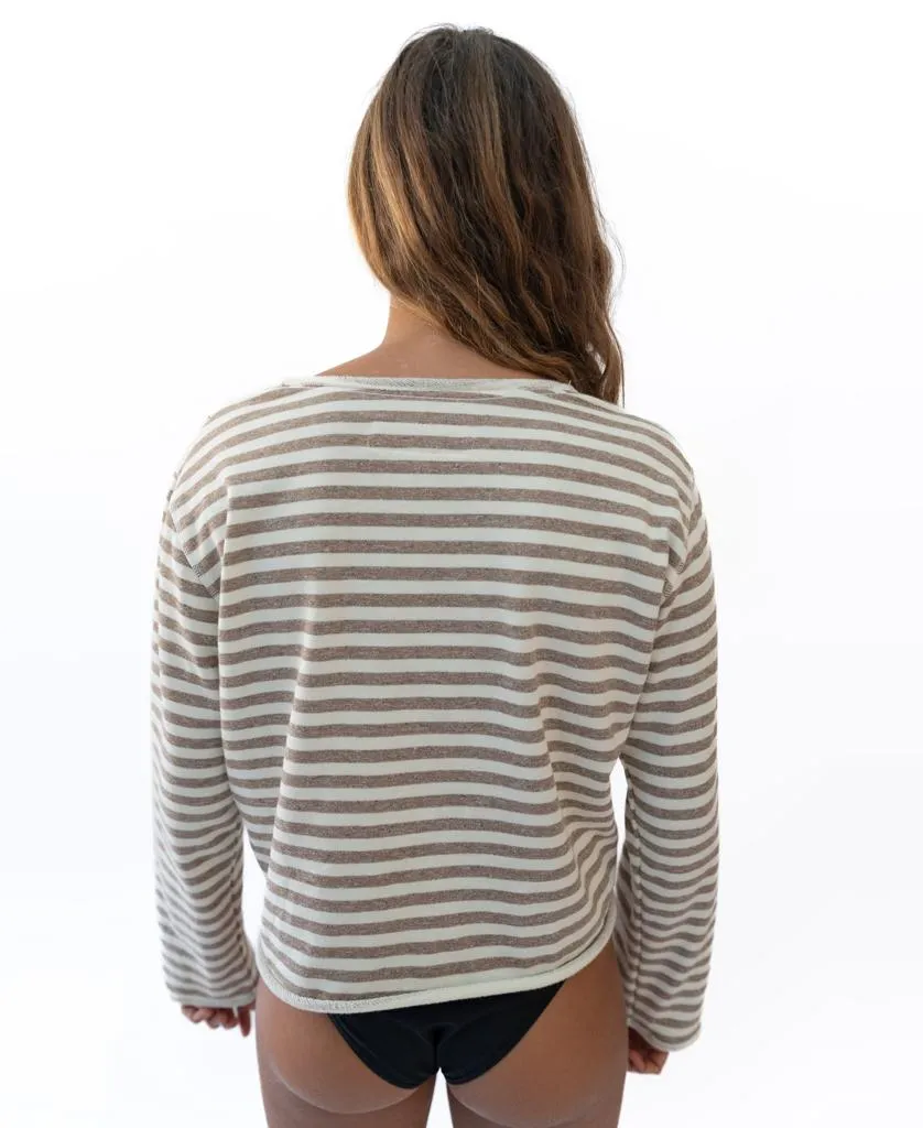 Rumer Rag Top | Mocha Stripe