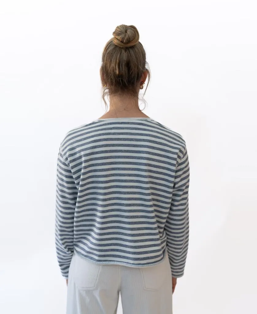 Rumer Rag Top | Petrol Stripe