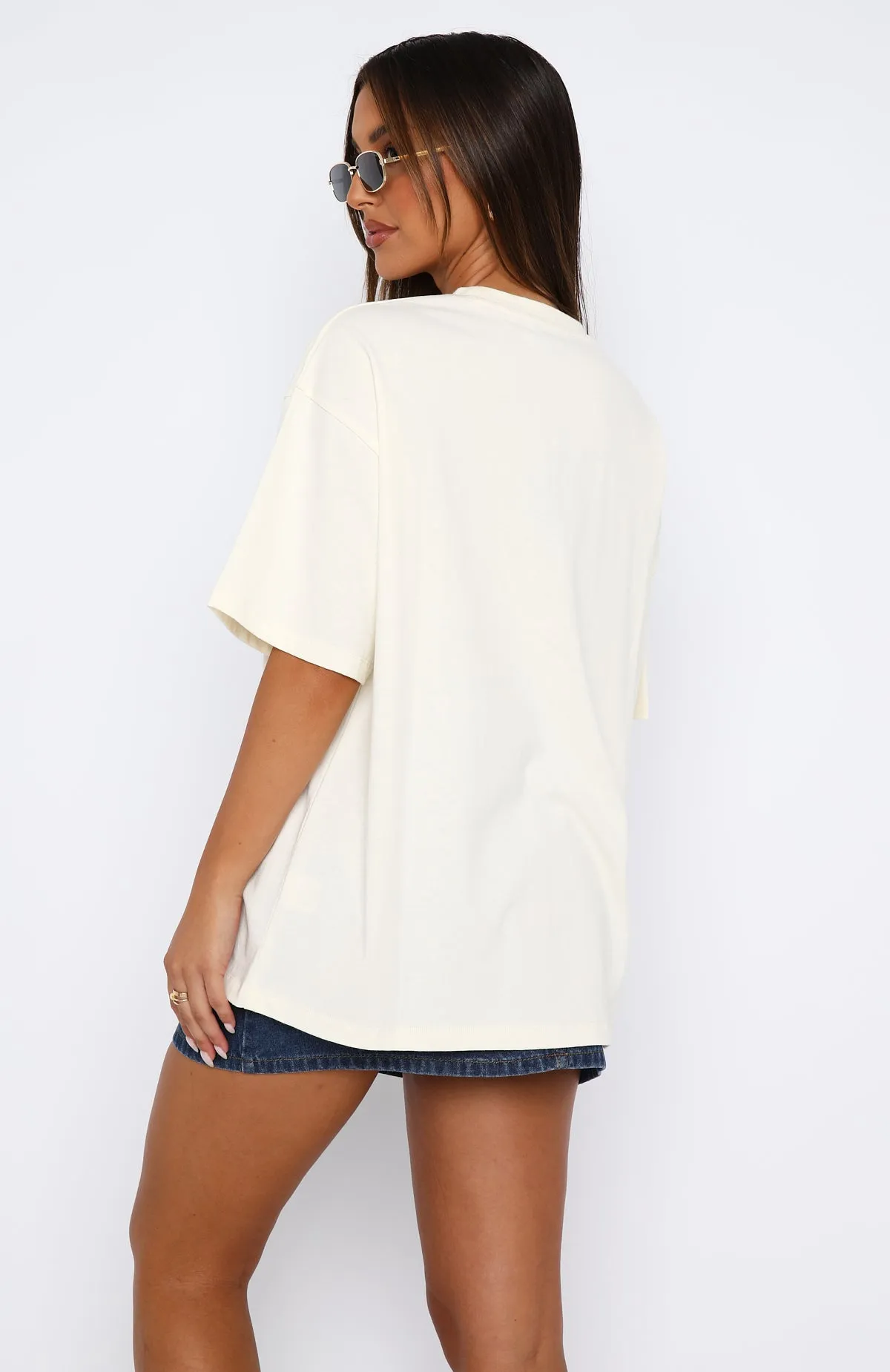 Show Me The World Oversized Tee Off White