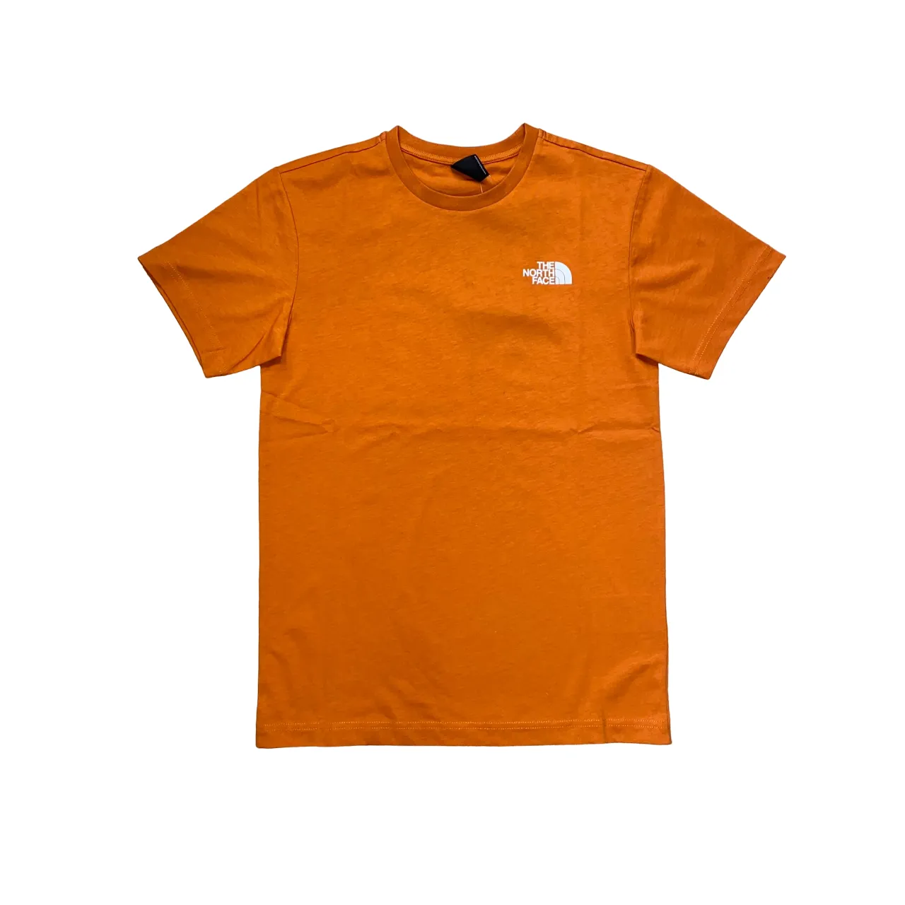 The North Face redbox NF0A87NVPCO rust men's short sleeve t-shirt