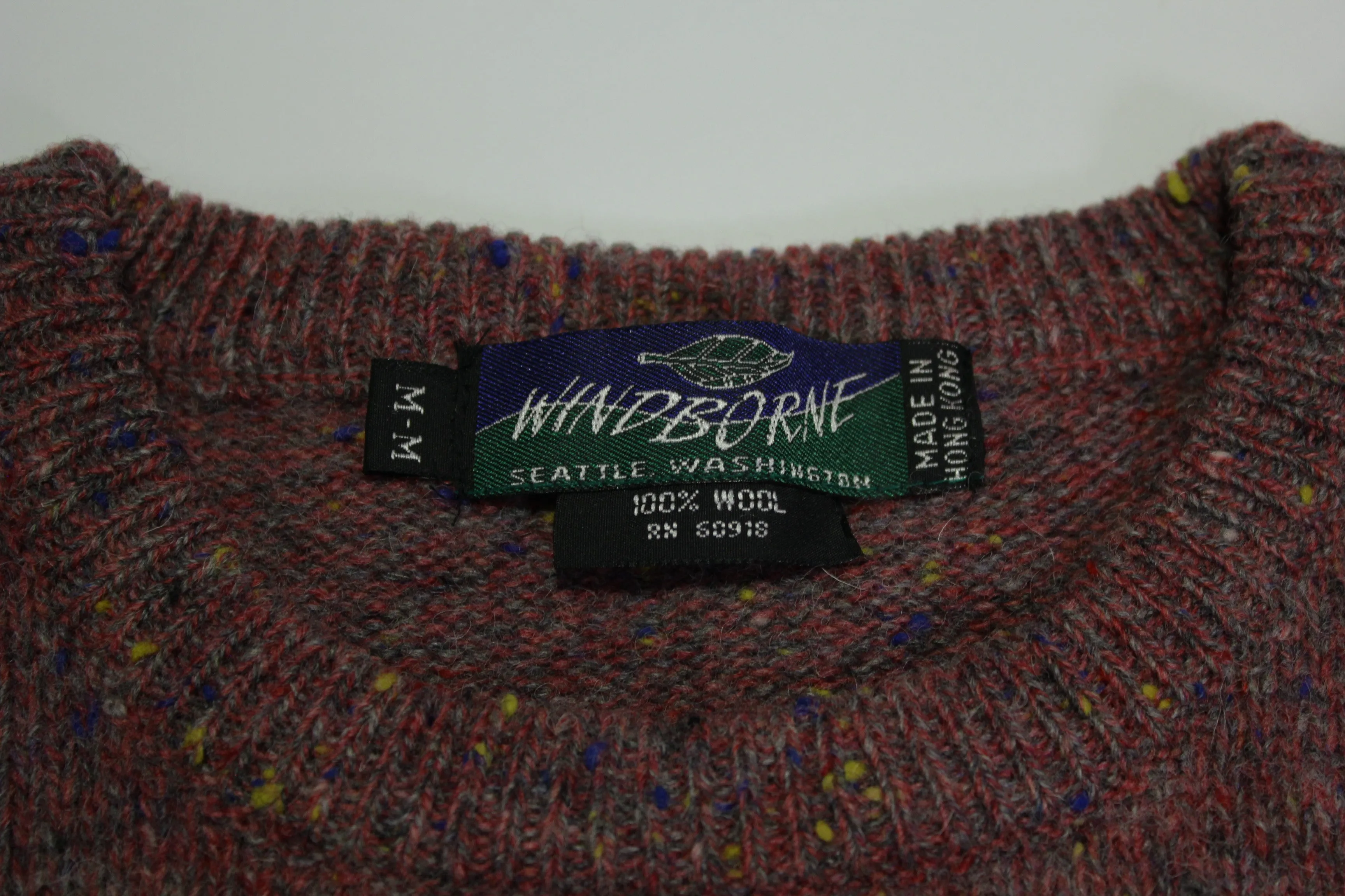 Vintage 1980s Windborne Wool Sweater - Cozy Fireplace Knit from Seattle, WA